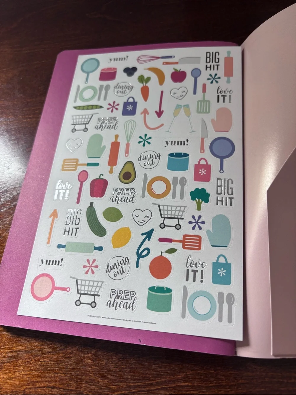 Erin Condren Meal Planner Notebook